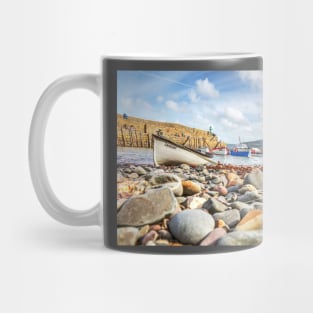 Clovelly Boats, North Devon, England Mug